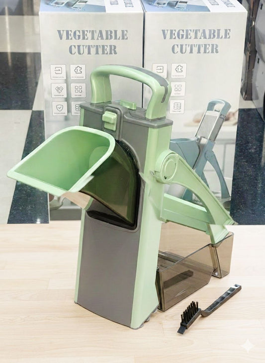 ABS Shell Vegetable Slicer With Anti Slip Base 4 Types Cutting Foldable Multifunctional Veggie Chopper Manual Adjustable Thickness Vegetable Julienne Dicer for Kitchen